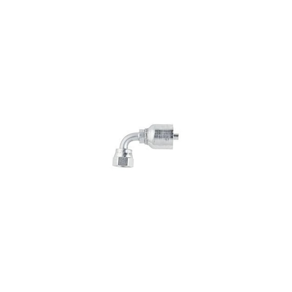 Parker 43 Series, 90 Deg Short Drop Elbow, -4 Female Seal-Lok Swivel, -4 Hose, Steel, Zinc-Nickel Plating 1J943-4-4-ZJ - main